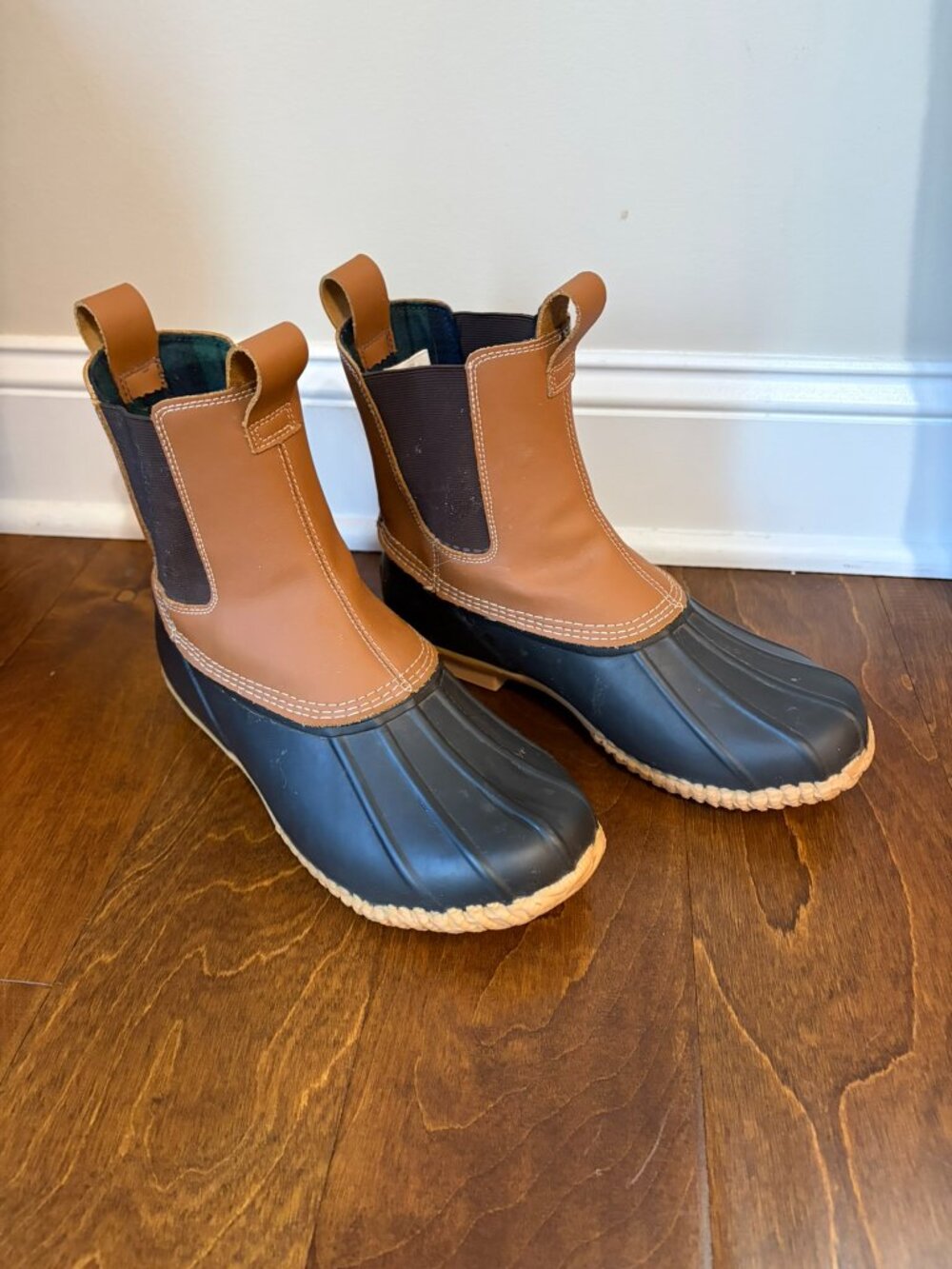 Lands' End Insulated Flannel Lined Chelsea Duck Boots